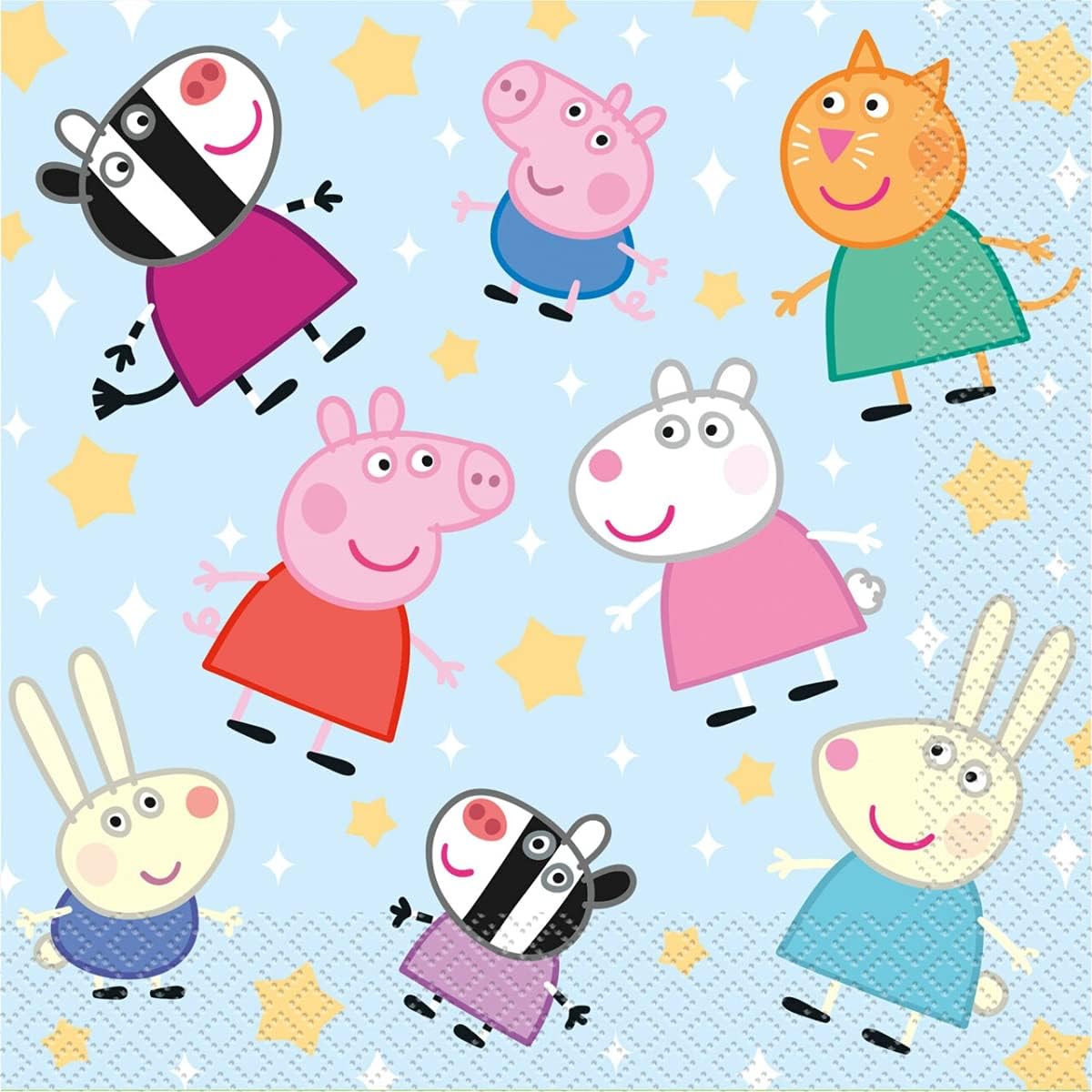 Unique Industries 78212 Peppa Pig 6.5-inch Lunch Napkins - 16 Count