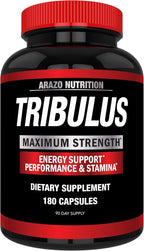 Arazo Nutrition Tribulus Terrestris 1500mg Extract Powder Per Serving – 180 Capsules - Energy Booster with Estrogen Blocker