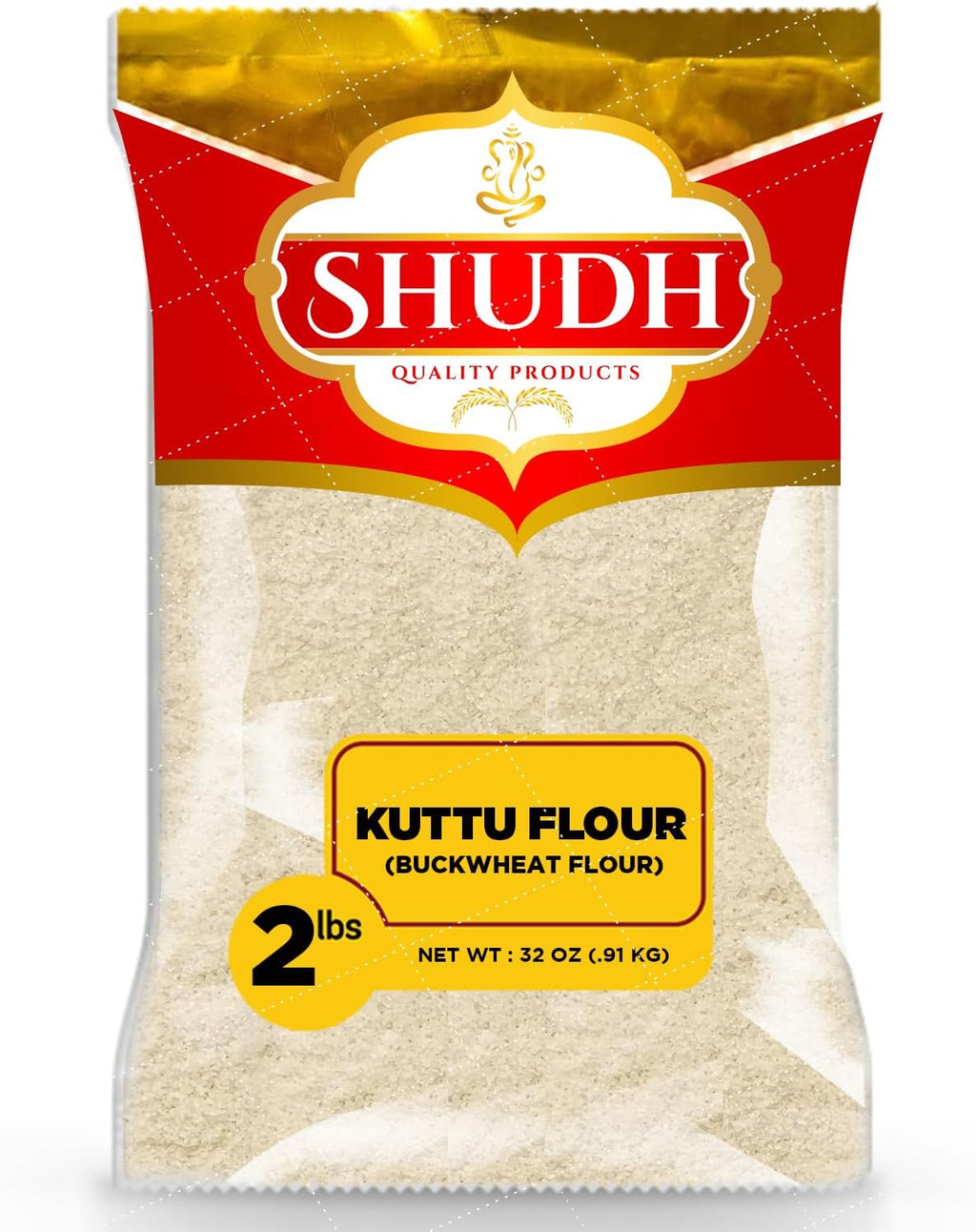 Shudh KUTTU FLOUR (BUCKWHEAT FLOUR) 2 LB ~ All Natural | Vegan | Gluten Friendly | Non-GMO