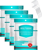 Dental Floss Picks 400 pcs,Holy Rose Refill Bagged Flossers, Ultra Fine Adult Floss Sticks, Odorless Floss Toothpicks for Cleaning Tooth