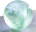 Green Fluorite Crystal Sphere - 2.0-2.4" Inches Decorative Balls, Gem-Grade Clarity, Perfect for Reiki, Chakra, Feng Shui, Meditation, and Healing, Witchcraft Supplies