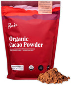 Raaka Chocolate Organic Cacao Powder - Unsweetened, Non-Alkalized, Perfect for Baking, Substitute for Cocoa Powder - Gluten-Free, Soy-Free, Sugar-Free, Allergen-Friendly - 2LB Resealable Bag