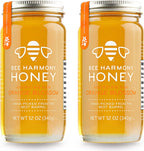 Bee Harmony Orange Blossom Raw Honey, 12 OZ (Pack of 2), from California