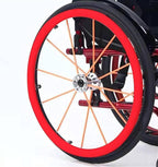 24 Inch Wheelchair Push Rim Covers, Rear Wheel Sports Wheelchair Cover, Silicone Hand Push Cover, Improve Grip and Traction,Pink (Color : Red)