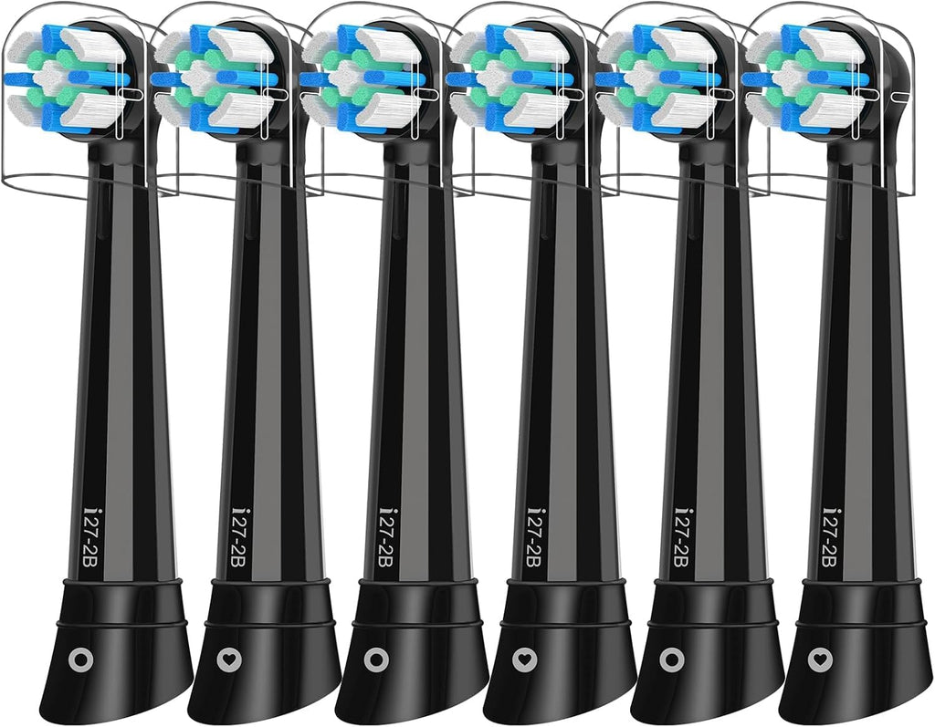 iO Replacement Heads Compatible with Oral B iO 2/3/4/5/6/7/8/9/10 Series Electric Toothbrush,Toothbrush Heads Compatible with Oral B iO,Gentle Gum Care Bristles for a Comfortable Clean,Black