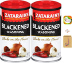Zatarains Blackening Seasoning, 3 oz Each - Pack of 2, Perfect for Cajun and Creole Recipes, Ideal for Fish and Meats, Bold Flavor + Createandbundle Sticker