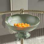 Fruit Bowls Fruit Tray Home Living Room Coffee Table Fruit Basket Candy Tray Snack Placement Tray Snack Tray with Base Decorative Fruit Basket (Color : White)