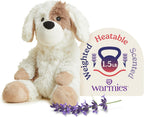 warmies Microwavable & Weighted Stuffed Animals, Puppy - Heated Stuffed Animal Plushie for Warmth & Comfort - Cute Soft Plush Toys for Adults & Children (Boys, Girls, Babies & Toddlers)