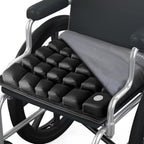 3D Air Inflatable Seat Cushion for Wheelchair & Office Chair - Adjustable Firmness Pad for Sciatica, Tailbone & Lower Back Pain Relief - Breathable, Anti-Slip, Washable Cover (18x16)