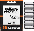 Gillette TRAC II Plus Mens Razor Blade Refills, 10 Count, Delivers a Clean, Close Shave