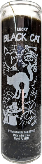 Generic Lucky Black Cat Black Candle