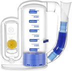 Breathing Exercise Device for Lungs, Lung Exerciser Device, 5000ml Capacity for Deep Inhalation, Durable Medical-Grade PC Material | Airflow Indicator for Steady Inhalation Practice