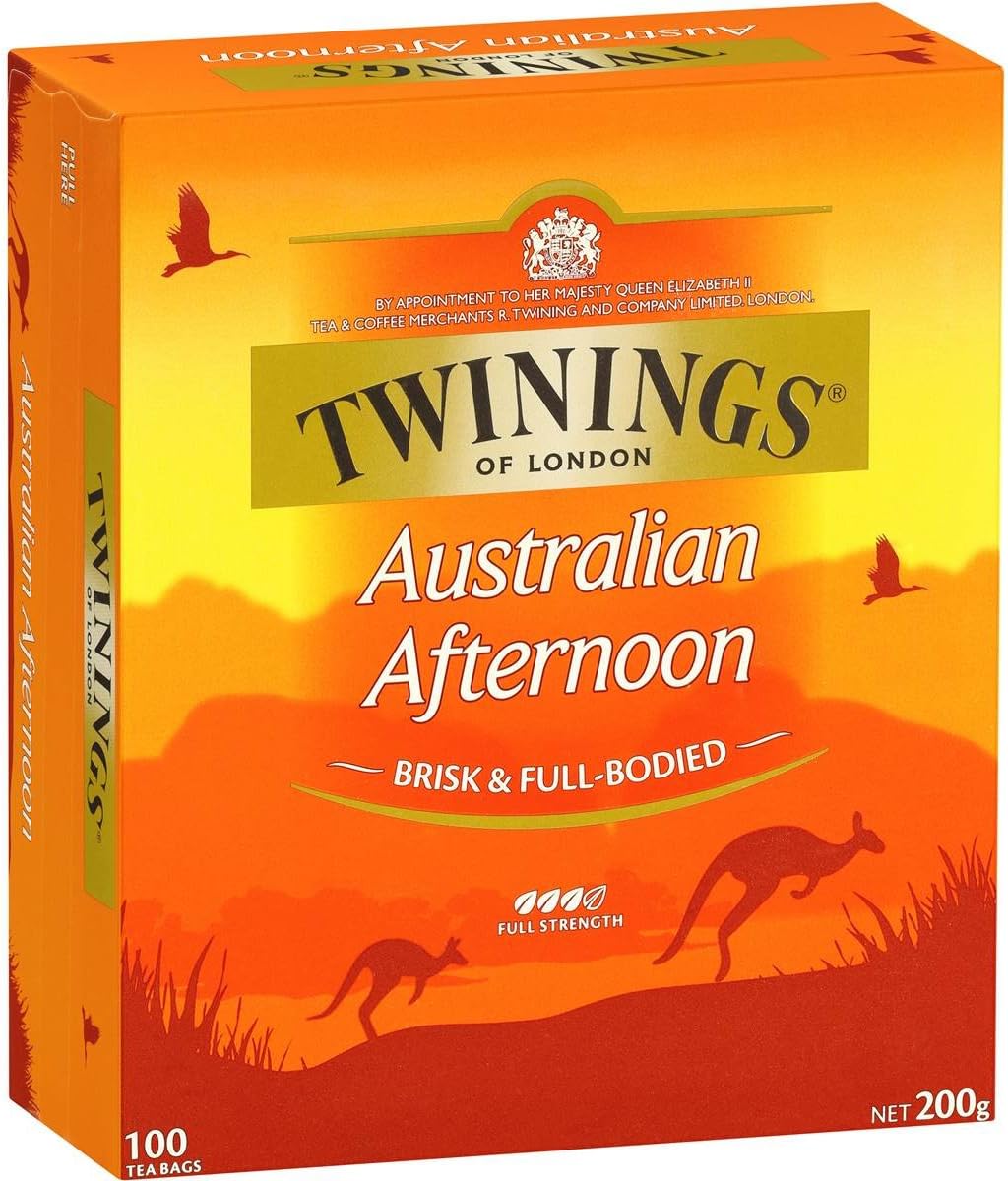 Twinings of London Australian Afternoon Tea - 100 Tea Bags - Full Bodied Black Tea Designed for Australia