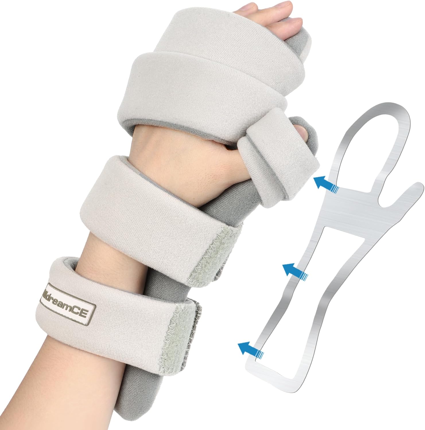 Resting Hand Splints for Straightening Fingers,Carpal Tunnel Wrist Brace Night Immobilizer With Finger Separators for Stroke Rehabilitation,Muscle Atrophy, Dupuytren's Contractures (Left)