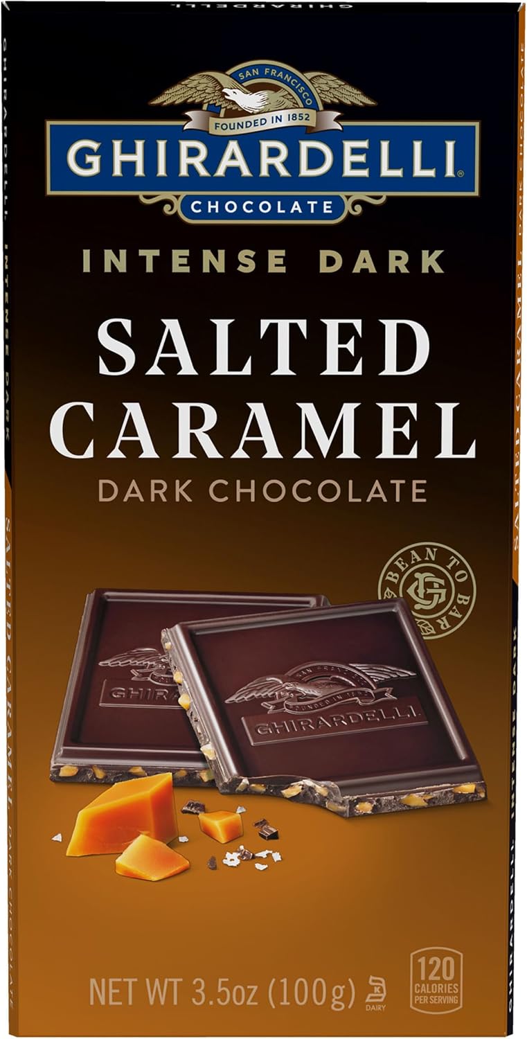 GHIRARDELLI Salted Caramel Intense Dark Bar, 3.5 Oz Bar