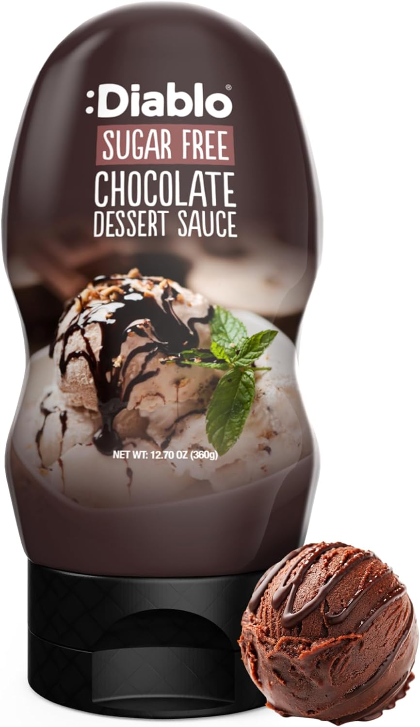 Diablo Chocolate Dessert Sauce | Sugar Free | Gluten Free | Diabetic Friendly | Hamper Available - Perfect for Gifting | 360g