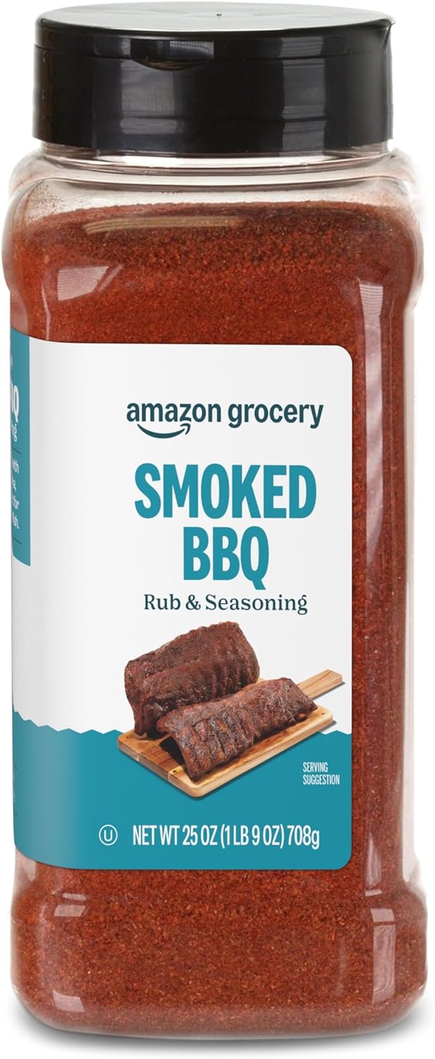 Amazon Grocery, Smoked BBQ Rub & Seasoning, 25 Oz
