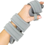 Vive Resting Hand Splint (Left) (w/ Rehab Video App) - Night Immobilizer Wrist Finger Brace - Thumb Stabilizer Wrap - For Arthritis, Tendonitis, Carpal Tunnel Pain - Functional Support For Sprains Fractures (Large)