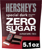 HERSHEY'S SPECIAL DARK Zero Sugar Chocolate Candy Bag, 5.1 oz