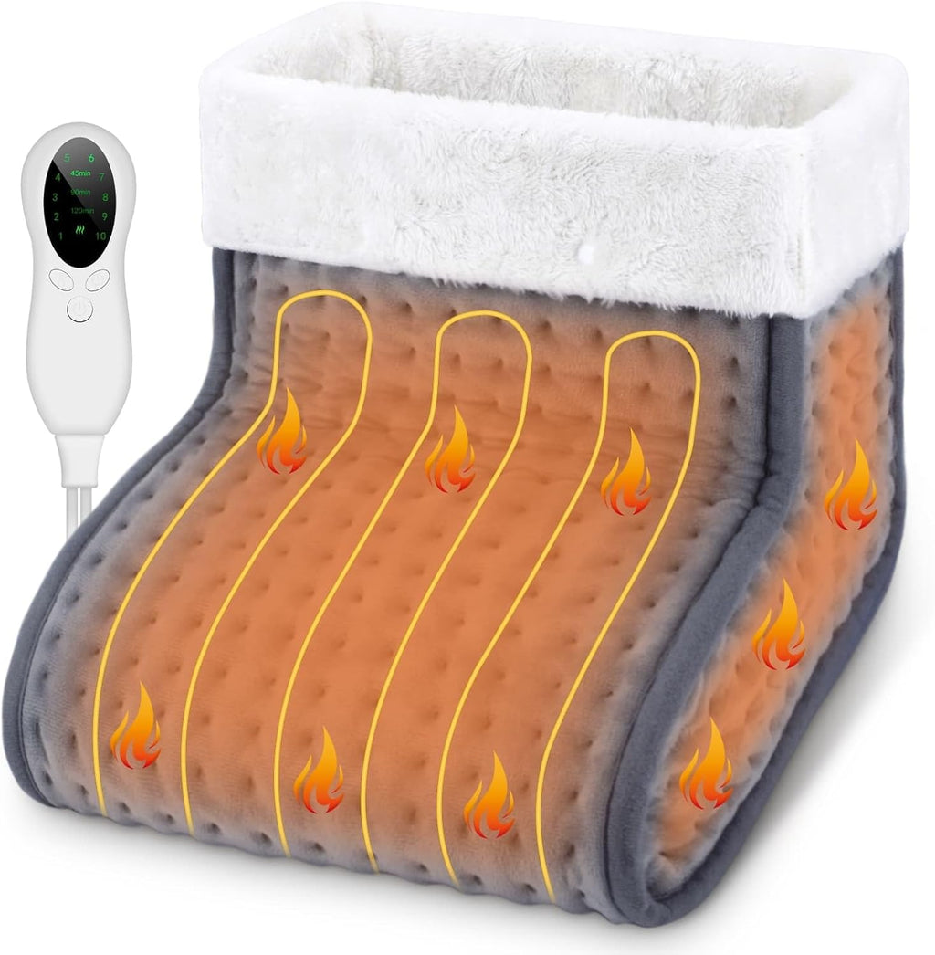 CYFIE Foot Warmer Under Desk - Electric Heating Pad for Women Men, Feet Warmers with 10 Heat & 3 Timer Settings, Auto Shut-Off, Washable Winter Christmas Gifts for Home Office