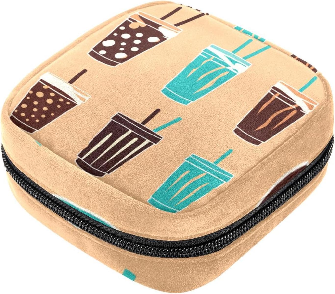 Sanitary Napkin Storage Bag,Period Bag,Blue Dot Coffee,Sanitary Bags for Feminine Products