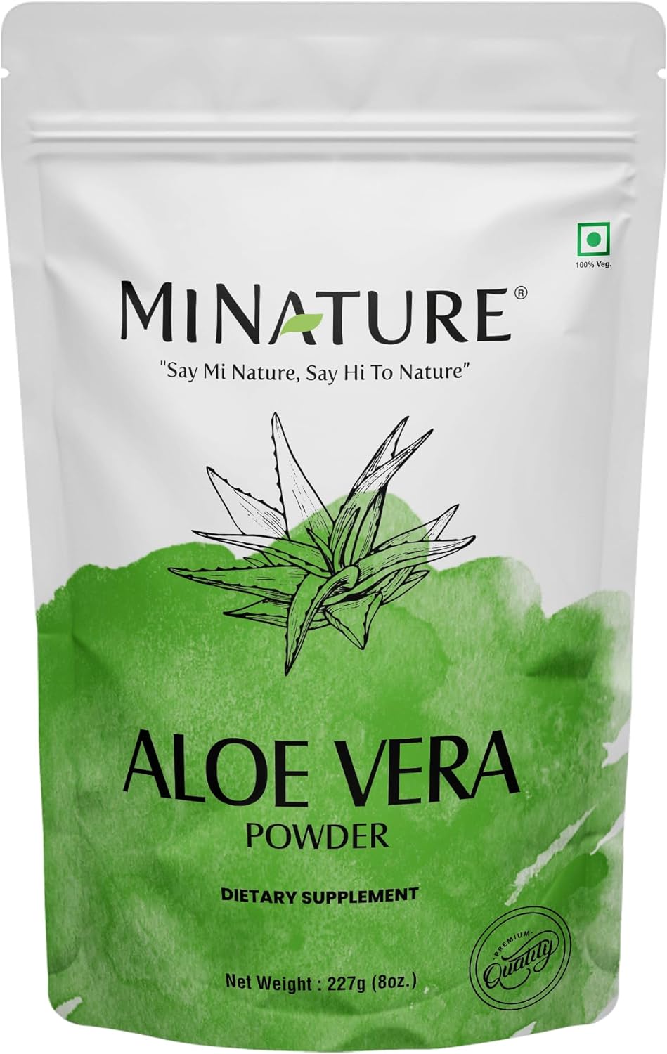 minature 100% Aloe Vera Powder (Aloe Barbadenis) 227g (8 oz)| Pure Aloe Vera Leaf Powder