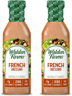 Walden Farms French Dressing – Calorie-Free, Gluten-Free, Low Carb, Keto-Friendly, Sugar-Free, Fat-Free, Dairy-Free Sweet & Tangy French Flavor – 2-Pack, 12 oz Bottles