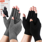 2 Pairs Arthritis Gloves for Women and Men, Pain Relief Compression Gloves Women,Fingerless Breathable Design