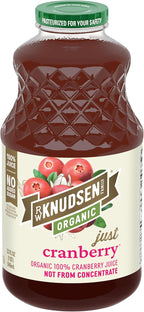 R.W. Knudsen Organic Just Cranberry Juice, 32 fl oz (Pack of 6)