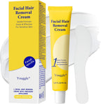 Facial Hair Removal For Women, Painless & Gentle Hair Removal Cream | Chin | Upper Lip | Cheeks for Sensitive Skin (5 Min, 7 Days) - 1.69Fl Oz