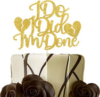 I Do I Did I Am Done Cake Topper - Farewell,Divorce Party Decorations - Single AF, Good Bye Party Cake Topper (Double Sided Gold Glitter）
