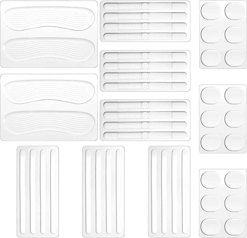 34 Pcs Silicone High Heel Cushion Inserts Pad Shoe Strap Grip Anti Slip Sandals Gel Protector Strips Sling Backs Foot Support Sticker for Women Men Sports Sneakers