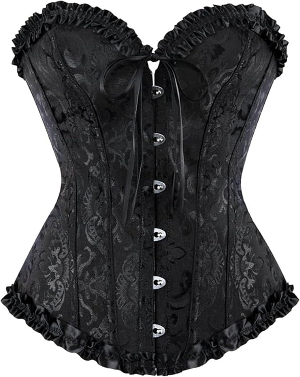 Springcmy Women Plus Size Christmas Santa Claus Corset Tops Boned Overbust Bustier Shapewear Lace Up Fur Trim Push Up Costume