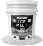 Rock Salt Ice Melt Pail De-Icer, Optimal Granule Size for Quick Melting, Ideal for Driveways, Walkways, and Entryways 45 lb Pail