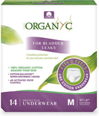 Organyc Bladder Control Underwear for Women - Organic Cotton Protective Underwear for Incontinence, Leak Protection, Odor Protection and Sensitive Skin, FSA/HSA Eligible, Medium, 14 Count