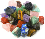 3 lbs Bulk Rough Madagascar Stones Mix Large 1" Natural Raw Stones Crystal for Tumbling, Cabbing, Fountain Rocks, Decoration,Polishing, Wire Wrapping, Wicca Reiki Crystal Healing