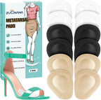 ZUCNANA Metatarsal Pads for Women (12 Pieces), Ball of Foot Cushions for Women High Heels, Soft Gel Shoe Inserts for Foot Pain Relief, Anti-Slip One Size Fits Any
