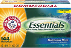 Arm & Hammer Essentials Dryer Sheets, Mountain Rain, 144 Sheets/box