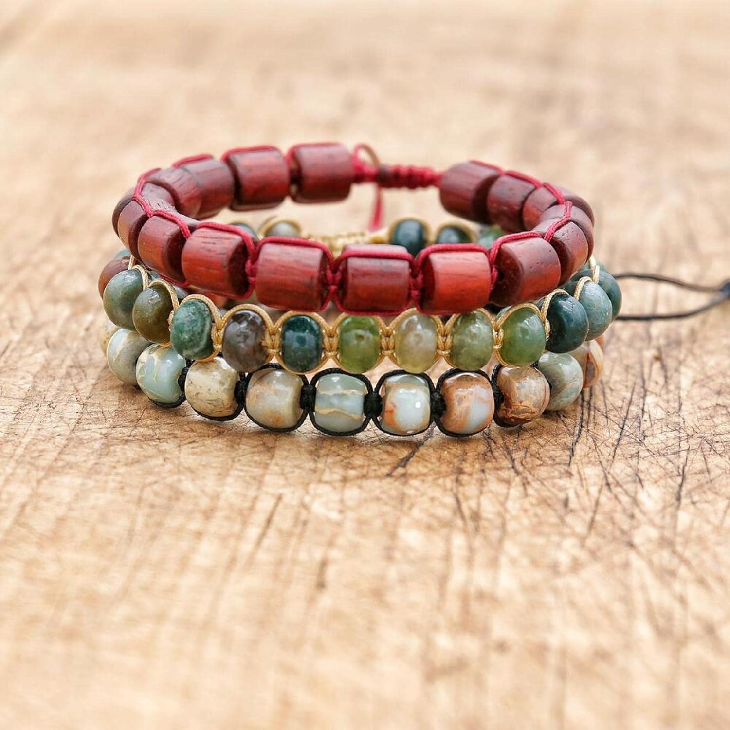 Natural Stone Bracelet Set 4pcs