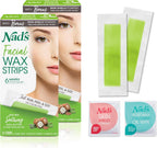 Nad's Facial Wax Strips, Fragrance free, 48 Count (Pack of 2)