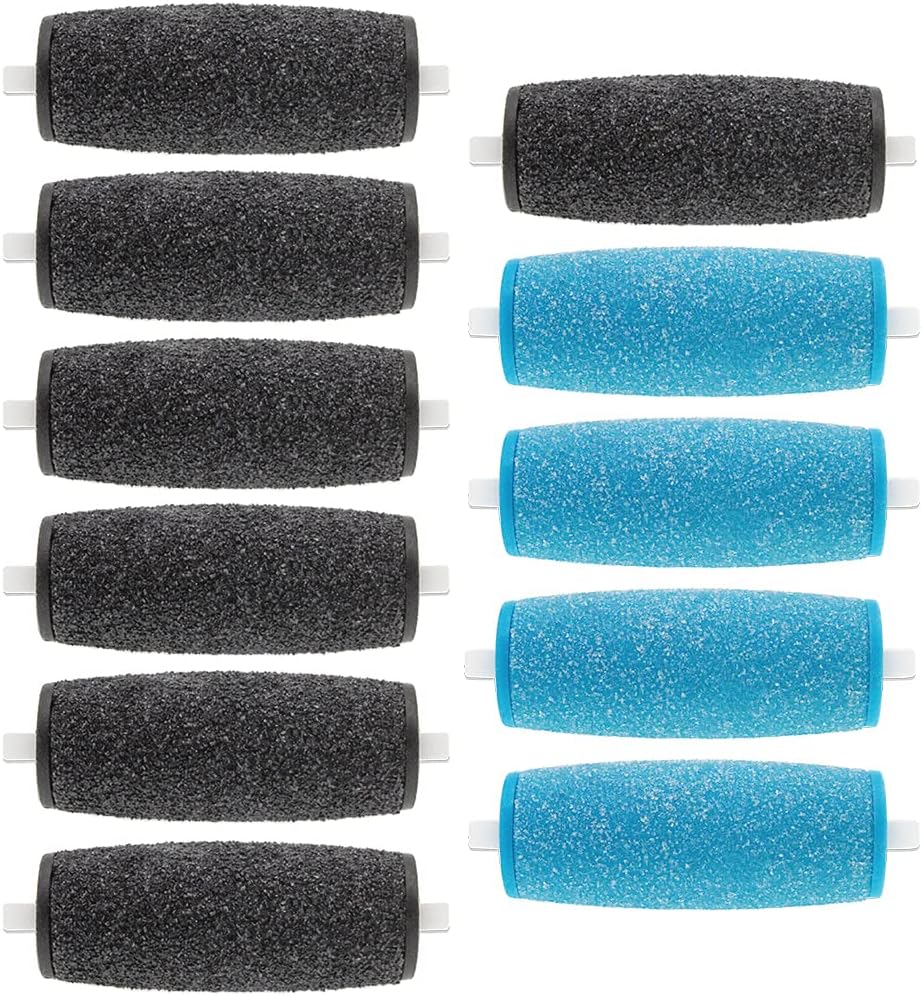 11 Pack Include 7 Extra Coarse & 4 Regular Coarse Replacement Roller Refill Heads Compatible with Amope Pedi Electronic Foot File