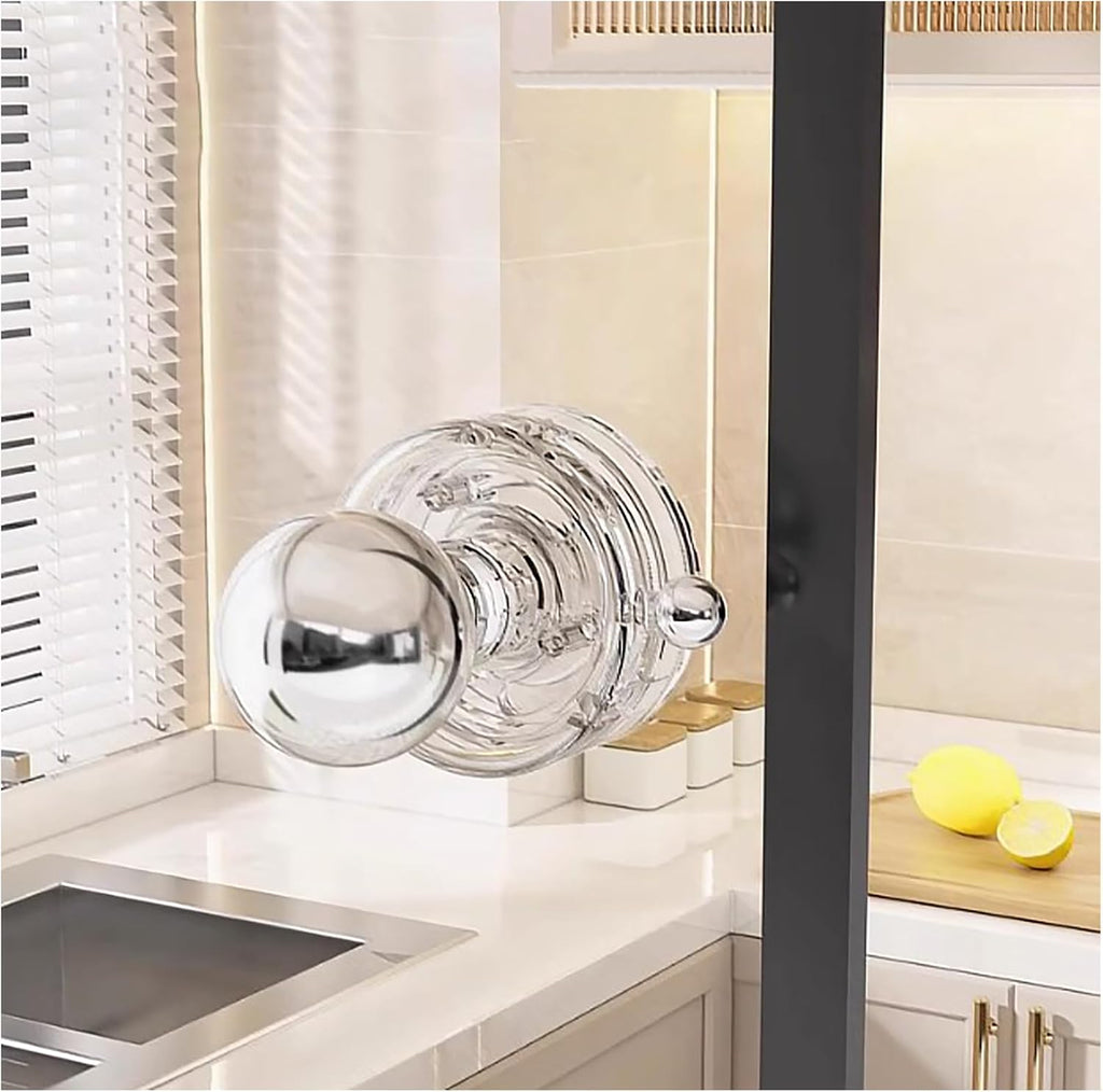 Powerful Suction Cup Glass Mirror Door Handle, Refrigerator Drawer Bathroom Wall armrest, Bathtub Shower Handle Kitchen Drawer Cabinet knob Suction Cup (Transparent)