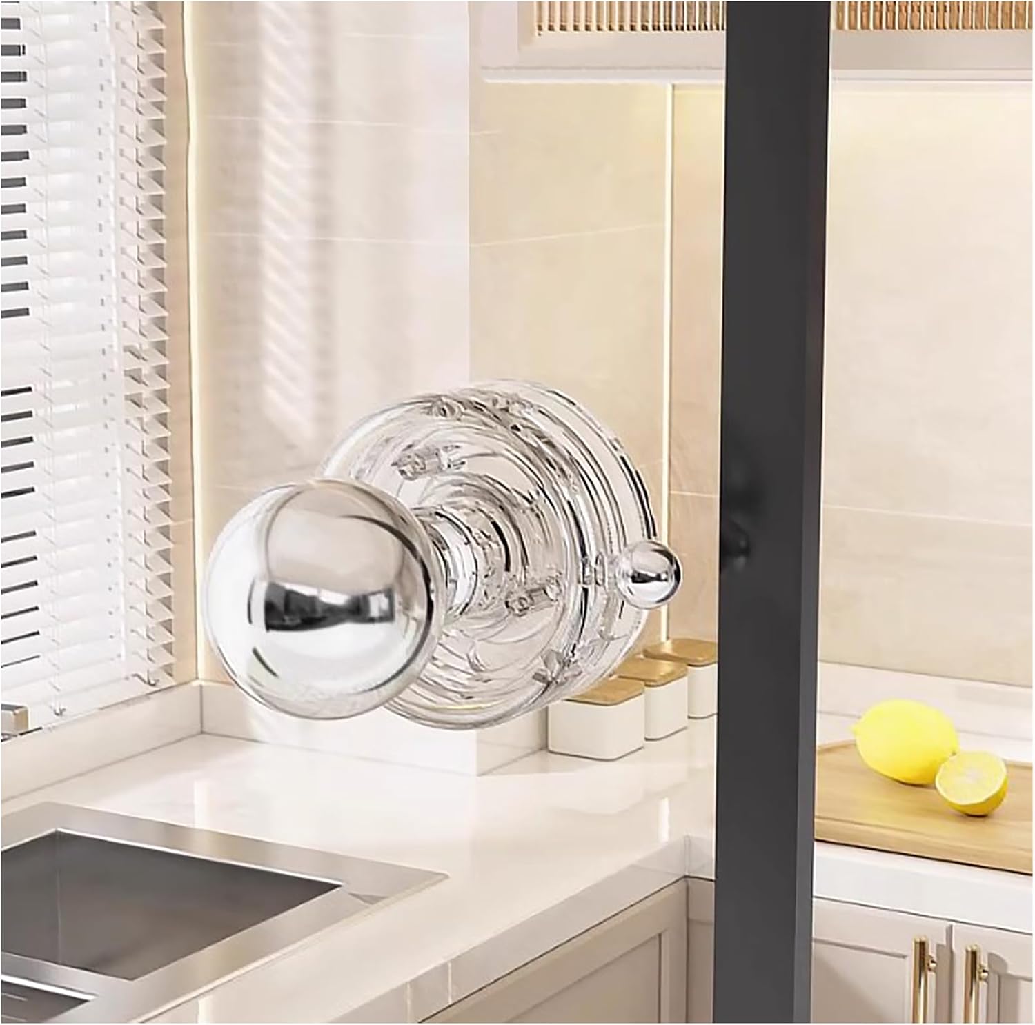 Powerful Suction Cup Glass Mirror Door Handle, Refrigerator Drawer Bathroom Wall armrest, Bathtub Shower Handle Kitchen Drawer Cabinet knob Suction Cup (Transparent)