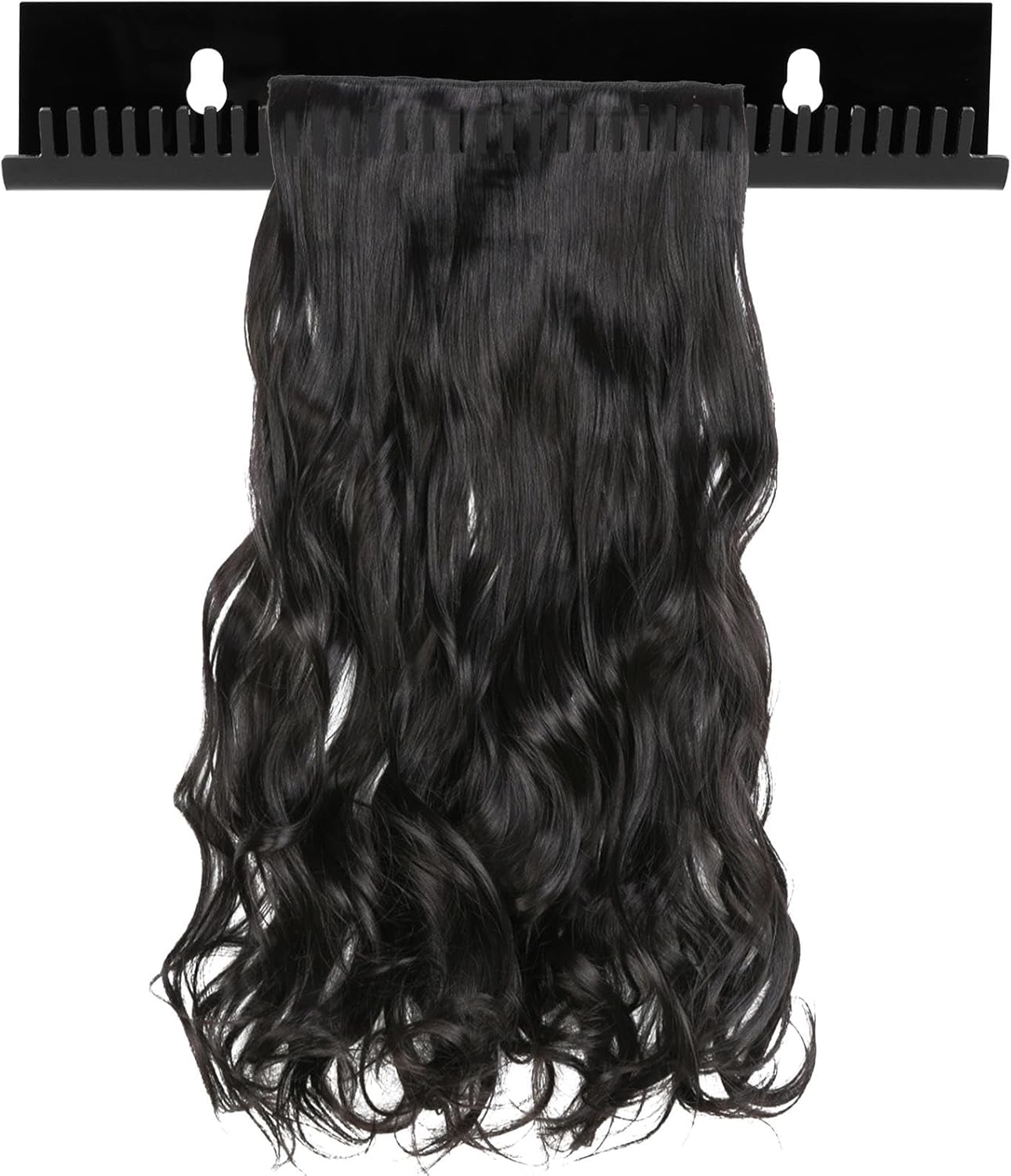 Hair Extension Holder, Wig Stand Hair Extension Display with Suction Cups & Foam Pads, Hai-r Hanger Tool for Washing, Coloring and Blow-Drying of Weft, Clip-In, Tape-In Extensions(COLOR:Black)