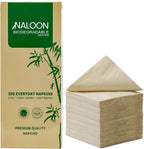 Compostable Napkins Disposable – 300 Pack | 2-Ply 5x5 Inch Cocktail Napkins | Eco-Friendly Biodegradable Paper Napkins for Lunch, Dinner, Parties & Events