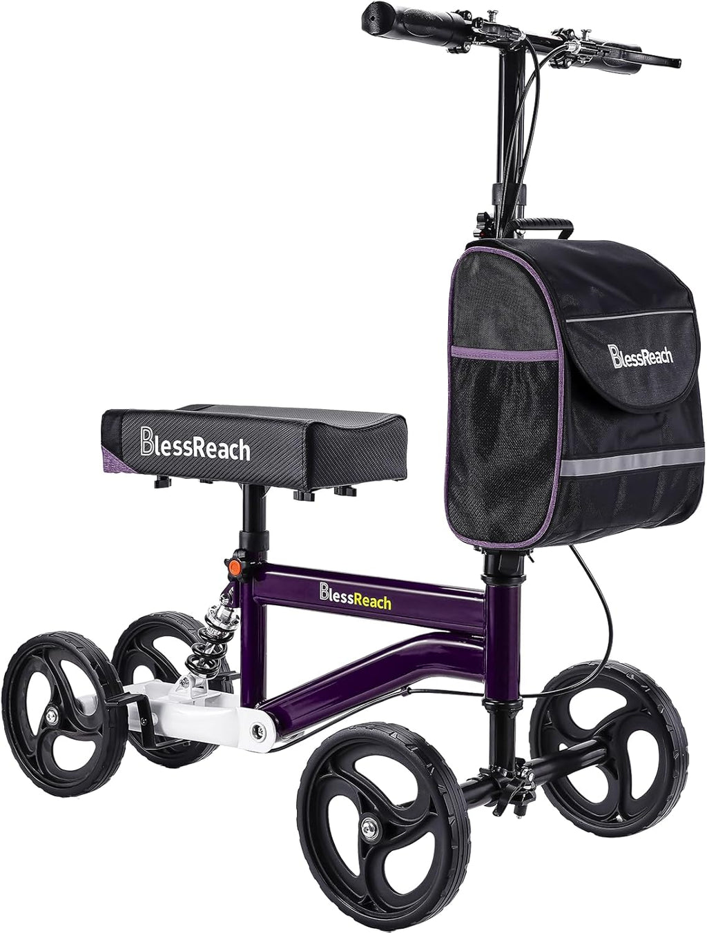 Economy Knee Scooter, Steerable Knee Walker, Foldable Knee Scooters for Foot Injuries Adult Best Crutches Alternative，Knee Scooter for Adults Purple