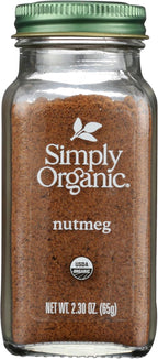 Simply Organic Ground Nutmeg, Kosher, USDA Certified Organic, 2.3 Ounce (Pack of 6)