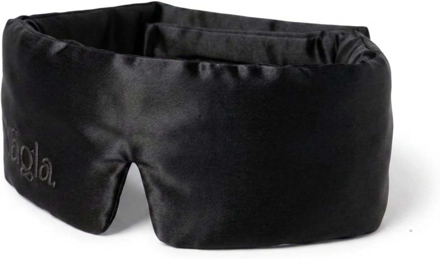 Nãgla. 30 Momme Mulberry Silk Sleep Mask - Luxury Eye Mask with Adjustable Strap, Breathable & Hypoallergenic, Oeko-TEX® Certified, Premium Gift Box (Black)