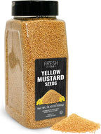Fresh Finest Whole Bold Yellow Mustard Seed, Kosher & Non-GMO, 550G (19.40oz)