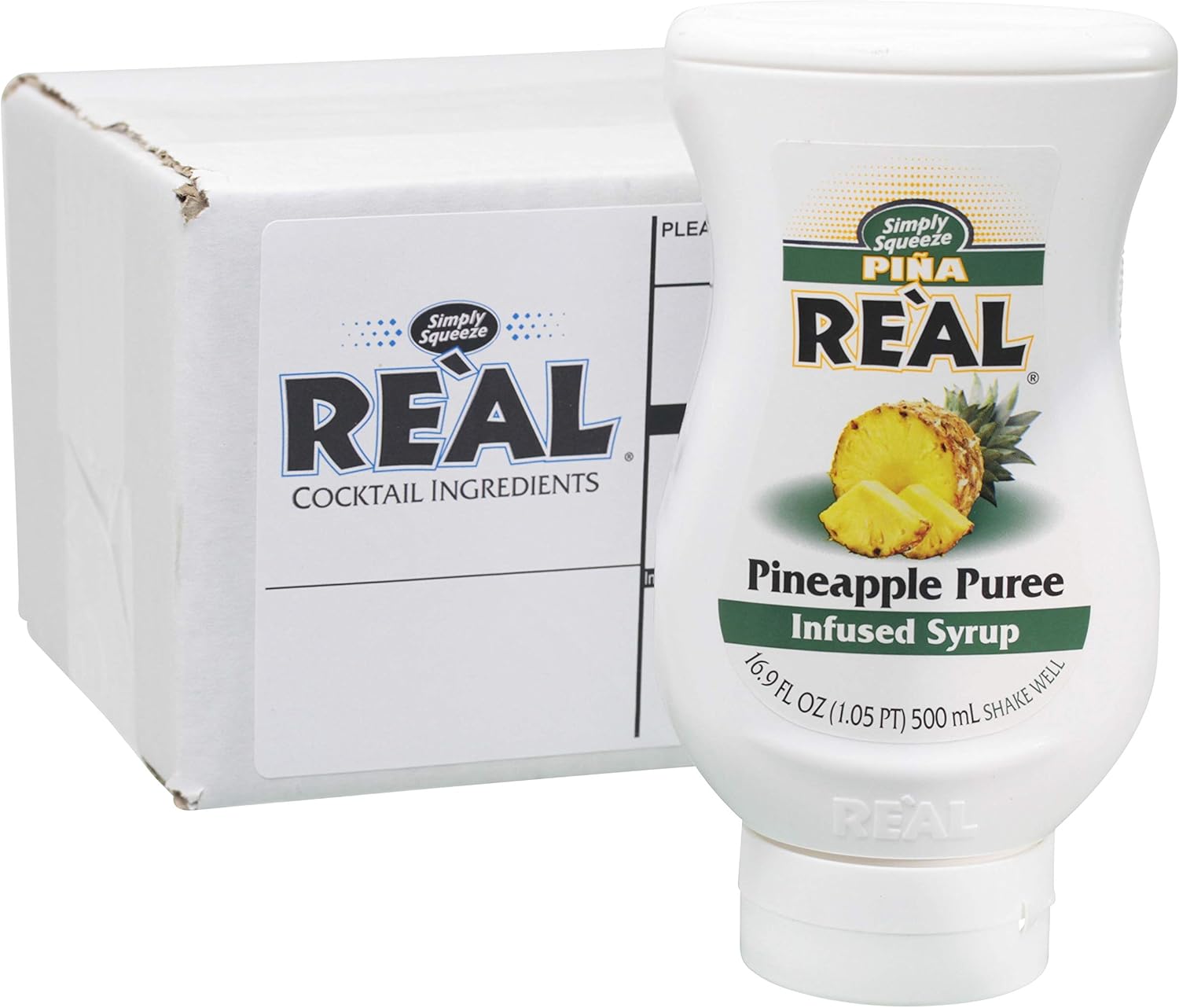 Piña Reàl, Pineapple Puree Infused Syrup, 16.9 FL OZ Squeezable Bottle (Pack of 1)